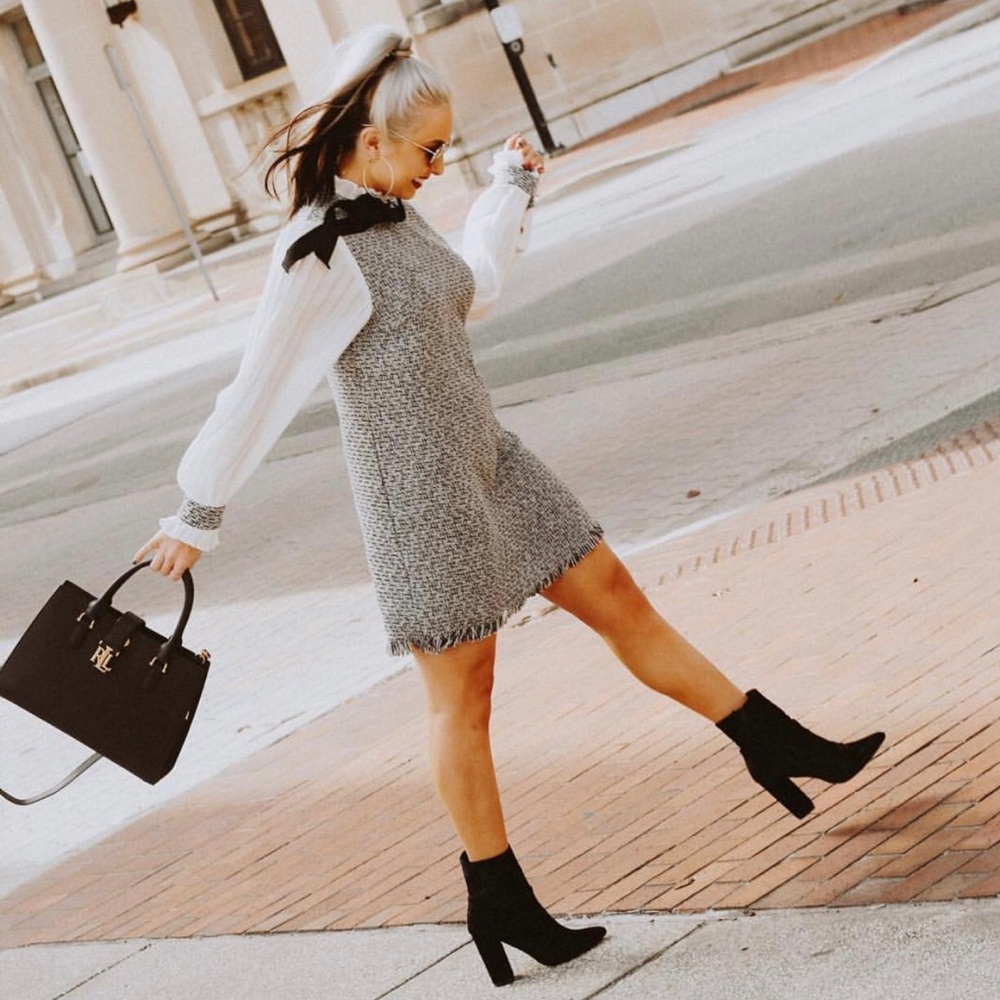 Raw Hem Ruffle Dress